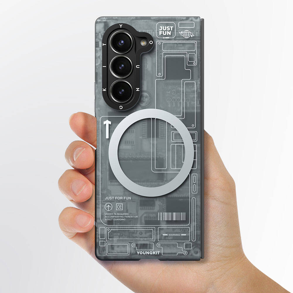 Youngkit Technology Serisi Galaxy Z Fold 6 Magsafe Şarj Özellikli Telefon Kılıfı - 2 Youngkit Technology Serisi Galaxy Z Fold 6 Magsafe Şarj Özellikli Telefon Kılıfı - 2